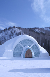 Photo of large igloo on the property of Bernie Carl, Fairbanks entrepreneur and owner of Chena Hot Springs